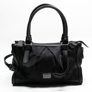 Burberry Beat Check handbag black leather versatile crossbody shoulder bag white